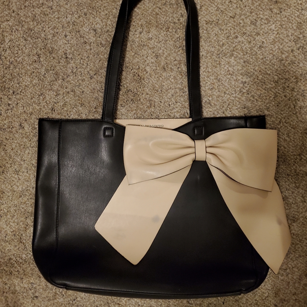 Karl Lagerfeld bow tote (damaged)